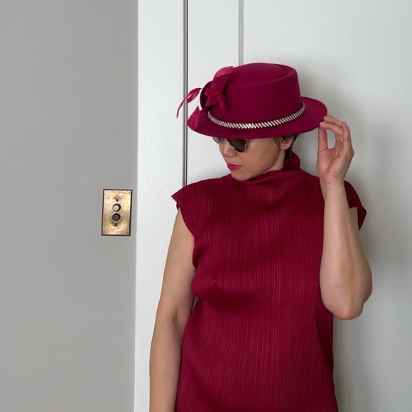 100%Wool Vintage Red Hat - Picture 7 of 7